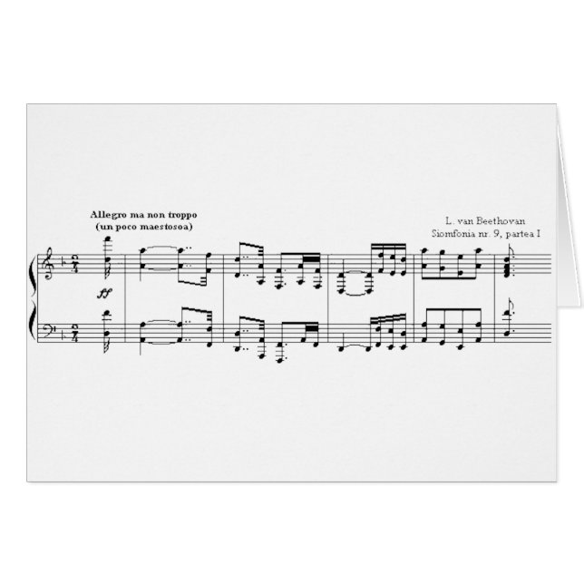 Sinfonía de Beethoven #9 (Negro) (Anverso (Horizontal))
