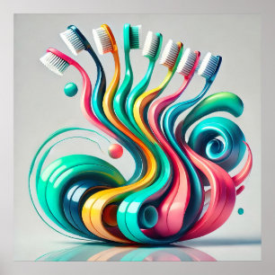 Sinfonía de Cepillos. Arte abstracto con cepillos 