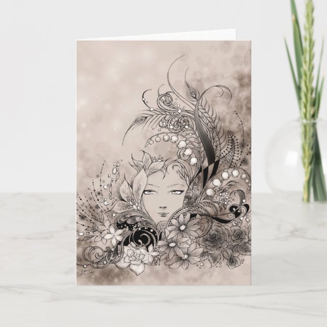 Sinfonía en tarjeta de felicitación gris (Anverso)