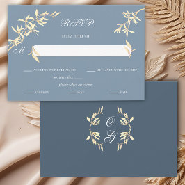 Sinfonía floral eterna en boda azul RSVP
