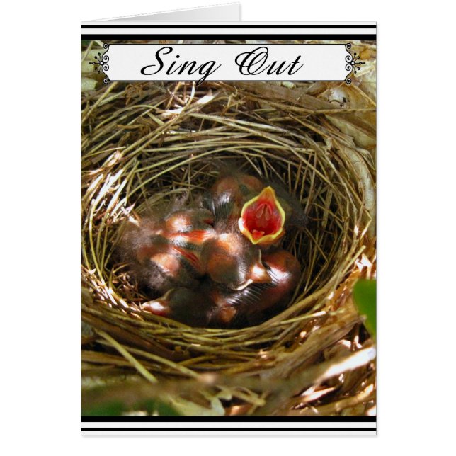 Sing Out - Tarjeta de saludo (Frente)