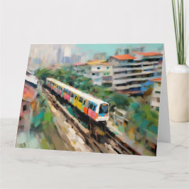 Singapur MRT Gran tarjeta de felicitación plegada