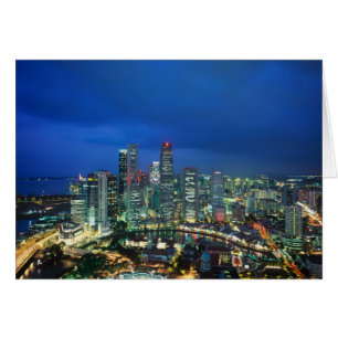 Singapur Skyline de noche, Singapur