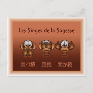 singes postales a la carta de la sagesse