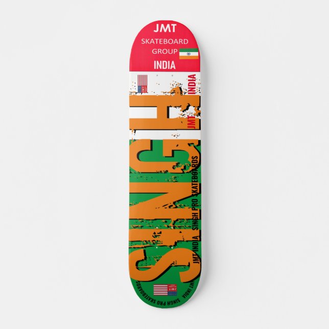 SINGH JMT INDIA 7 3/4" cubierta para skateboard (Anverso )