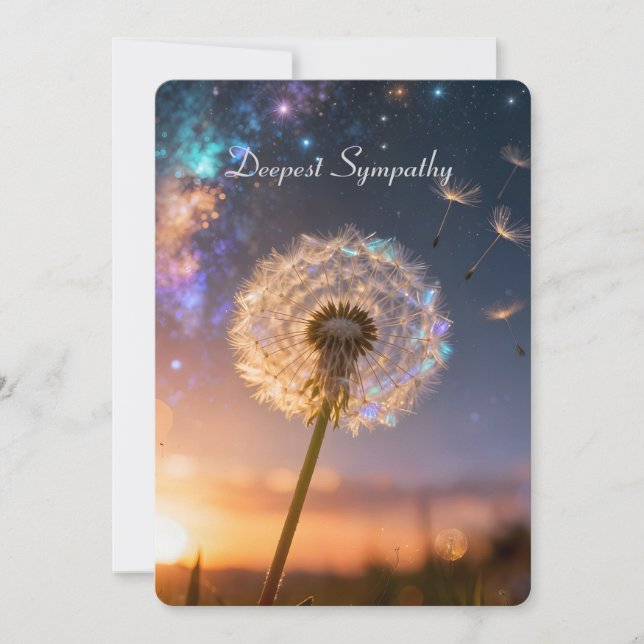 Single dandelion head with its seeds, sunset (Anverso)