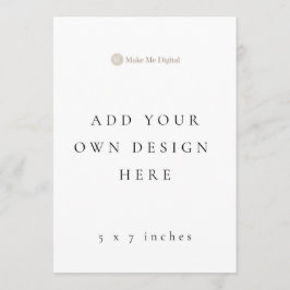 SINGLE Programa de bodas de 5 x 7 pulgadas/Menús