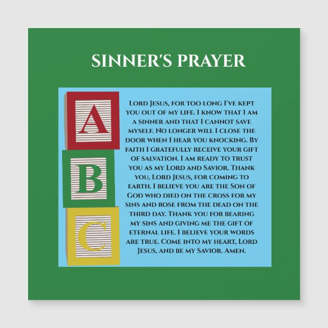 SINNERS PRAYER (Anverso)