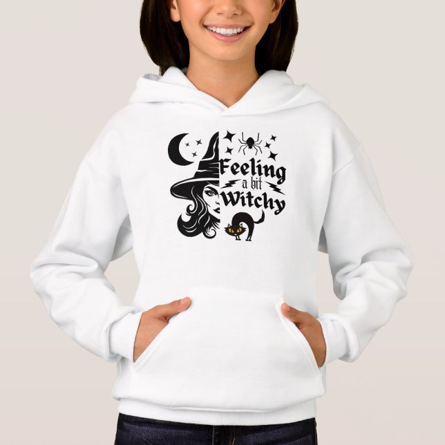 Sintiendo bruja divertida bruja de Halloween (Anverso)