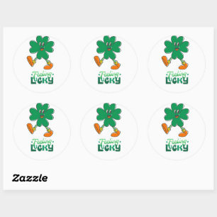 Sintiéndose afortunados Pegatinas de Shamrock