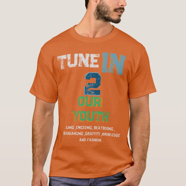 Sintonizar, hacer una gran camiseta de hip-hop (Anverso)