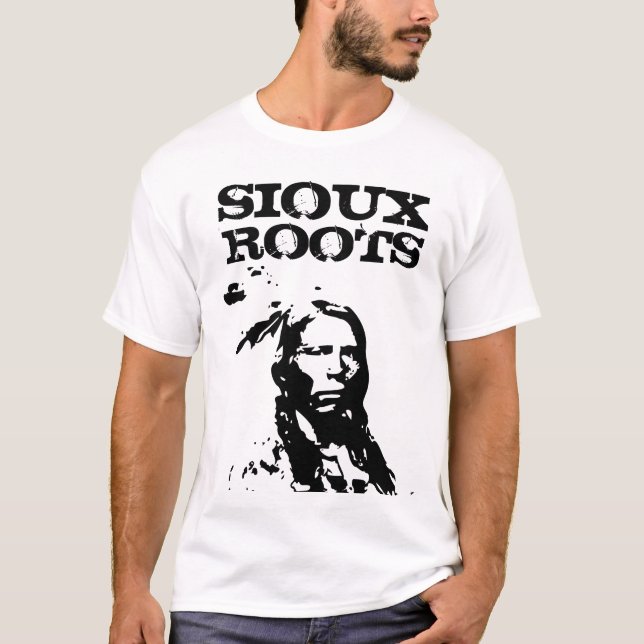 SIOUX RASTREA CAMISETAS NATIVAS AMERICANAS DULCES (Anverso)