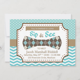 Sip and See for Boy Baby with Bow Tie