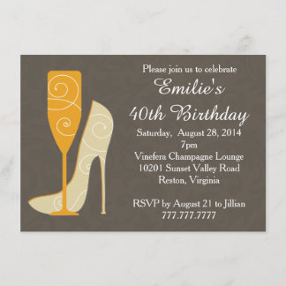 Sip en estilo Vino Champaña Invitaciones de cumple