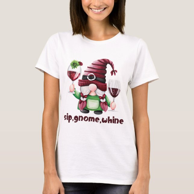 SIP, GNOME, WHINE Wine Aovers Cae camiseta (Anverso)
