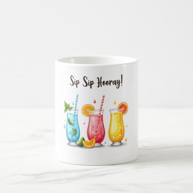 Sip Sip Hooray! 🍊 colorida taza de verano (Centro)