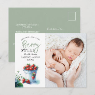 Sip y ver Baby Shower Invitaciones fresas