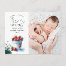 Sip y ver Baby Shower Invitaciones fresas