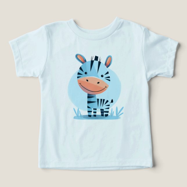 Sippity the Zebra - Cute Safari Baby Bodysuit (Diseño delantero )