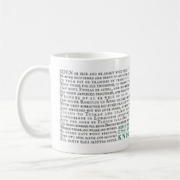 Sir Gawain y el caballero verde - taza del friki