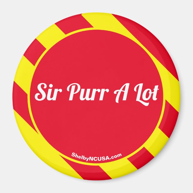 Sir Purr Un Gran Imán Rojo/Amarillo (Frente)
