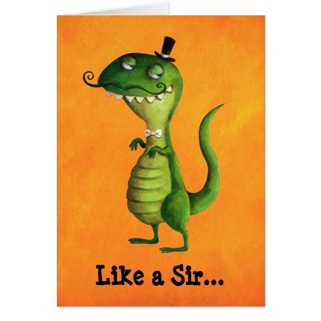 Sir T-rex con los bigotes (Frente)