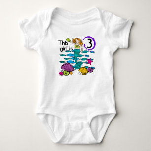 Sirena 3 cumpleaños camisetas y regalos de T