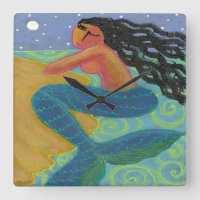 Sirena a la luz de la luna Resumen Reloj de pared 