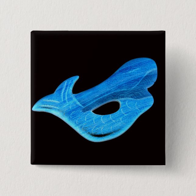 sirena azul en el botón negro (Anverso)