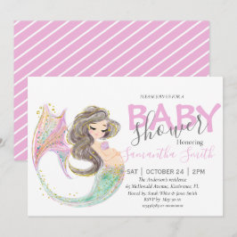 Sirena bebé Ducha Mamá bajo la Invitación del mar