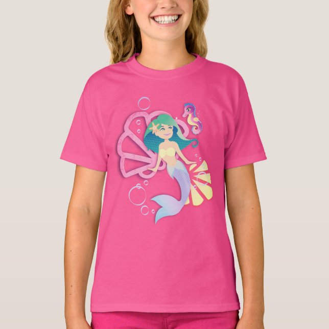 Sirena con camiseta de amigo del caballito de mar (Anverso)