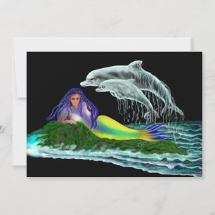 Sirena con delfines