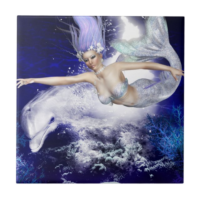 Sirena con la teja o Trivet del delfín (Frente)