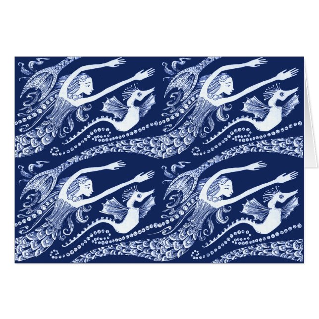 Sirena con las perlas y el Seahorse (Anverso (Horizontal))