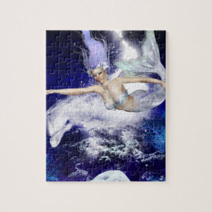 Sirena con rompecabezas del delfín