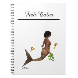 Sirena Cuta Con Cuaderno Espiral De Caballos Marin