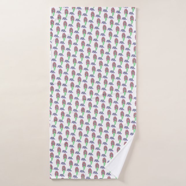 sirena de arco iris rosa azul violeta verde rizo n (Toalla de baño)