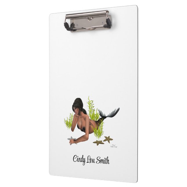 Sirena De Brunette Con Portapapeles De Starfish (Izquierda)