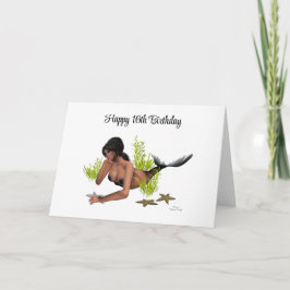 Sirena De Brunette Con Tarjeta De Saludo De Starfi