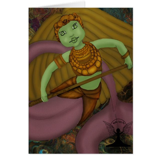 Sirena de hadas mítica el Caribe del arte (Frente)