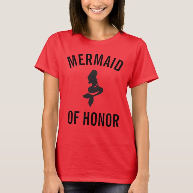Sirena de la criada del honor de la camiseta del (Anverso)