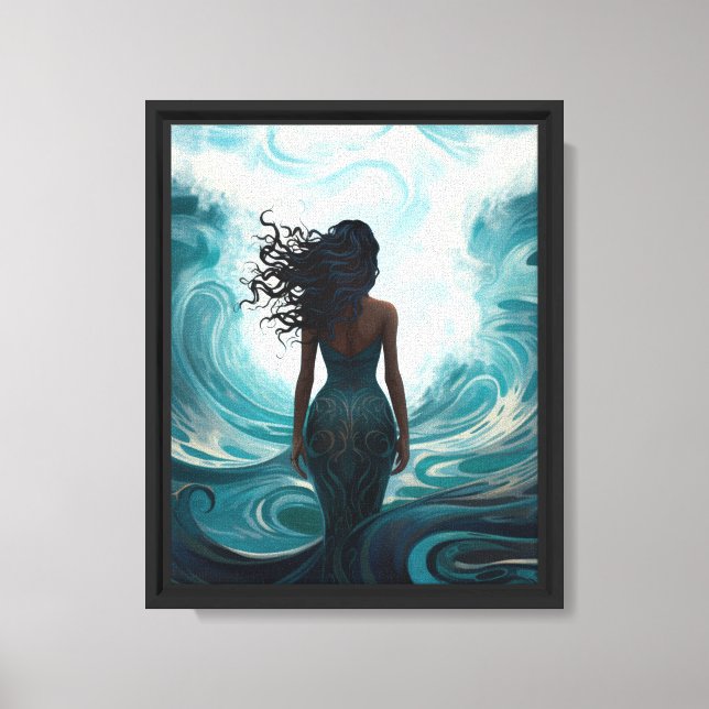 Sirena de lienzo Premium en el mar de Split (Anverso)