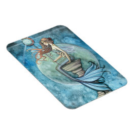Sirena de Luna de Jade Imán Premium de Vinilo