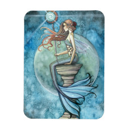 Sirena de Luna de Jade Imán Premium de Vinilo