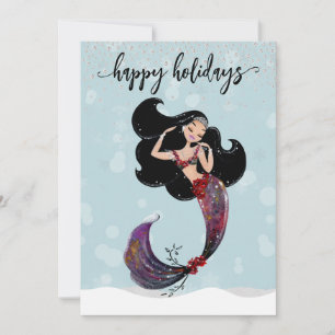 Sirena de Navidad con Diamantes Brillantes