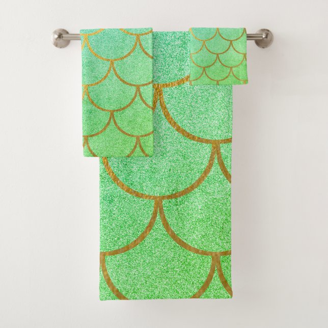 Sirena de oro Escales Verde azulada Turquesa Purpu (In situ)