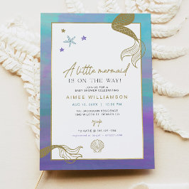 Sirena de oro morado Sirena Ocean Sea Baby Shower