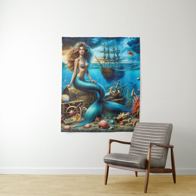 Sirena de Tapiz media (50" x 60") (In situ)