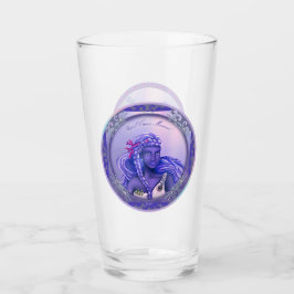 Sirena de vidrio del océano púrpura