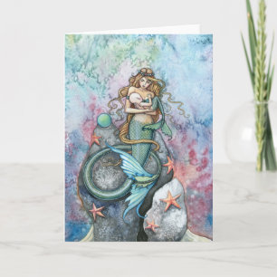 Sirena del amor y tarjeta de felicitación eternas